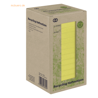 Soennecken Haftnotiz oeco 5878 RC 75x75mm 100 Blatt gelb 16 Stück Soennecken Haftnotiz oeco 5878 RC 75x75mm 100 Blatt gelb 16 Stück