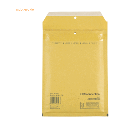 Soennecken C/0 Kraftpapier Luftpolstertasche - mit Haftklebung - 100er-Pack Soennecken C/0 Kraftpapier Luftpolstertasche - mit Haftklebung - 100er-Pack