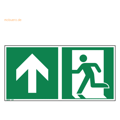 Soennecken Hinweisschild Notausgang geradeaus ISO 7010 300x150mm PVC Soennecken Hinweisschild Notausgang geradeaus ISO 7010 300x150mm PVC