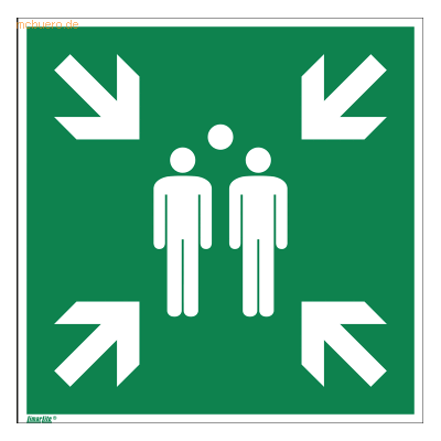 Soennecken Hinweisschild Sammelstelle ISO 7010 400x400mm PVC Soennecken Hinweisschild Sammelstelle ISO 7010 400x400mm PVC