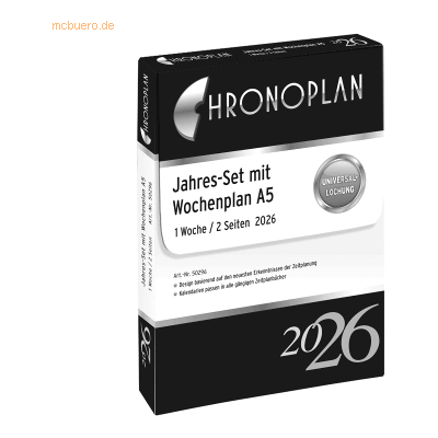Chronoplan Jahres-Set Wochenplan A5 1 Woche/2 Seiten 2026 Chronoplan Jahres-Set Wochenplan A5 1 Woche/2 Seiten 2026