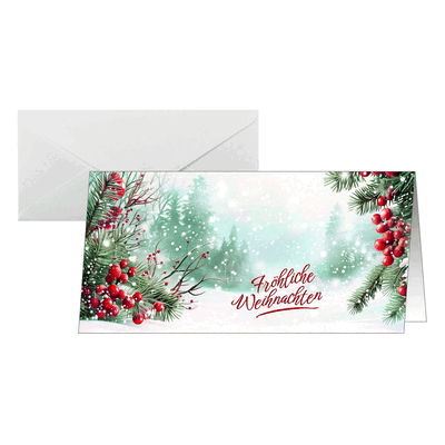 Sigel Weihnachts-Karte DL 250g 25+25 Stück Scandinavian Snow inkl. Ums Sigel Weihnachts-Karte DL 250g 25+25 Stück Scandinavian Snow inkl. Ums