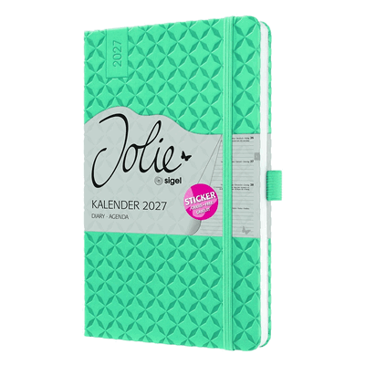 Sigel Wochenkalender Jolie 2027 Hardcover ca. A5 Aqua Green 174 Seiten Sigel Wochenkalender Jolie 2027 Hardcover ca. A5 Aqua Green 174 Seiten