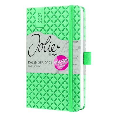 Sigel Wochenkalender Jolie 2027 Hardcover ca. A6 Mint Green 174 Seiten Sigel Wochenkalender Jolie 2027 Hardcover ca. A6 Mint Green 174 Seiten