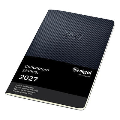 Sigel Monats-Kalenderheft Conceptum 2027 Softcover schwarz 64 seiten c Sigel Monats-Kalenderheft Conceptum 2027 Softcover schwarz 64 seiten c