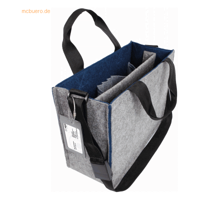 Sigel Desk Sharing Bag Bicolor M recycelter PET Filz 360x280x150mm gra Sigel Desk Sharing Bag Bicolor M recycelter PET Filz 360x280x150mm gra