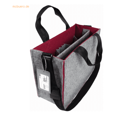 Sigel Desk Sharing Bag Bicolor recycelter PET Filz 360x280x150mm grau/ Sigel Desk Sharing Bag Bicolor recycelter PET Filz 360x280x150mm grau/
