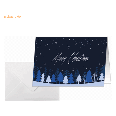 Sigel Weihnachtskarte A6 250g 25+25 Stück Snowflake Serenity Sigel Weihnachtskarte A6 250g 25+25 Stück Snowflake Serenity
