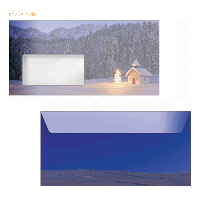 Sigel Weihnachtsumschlag DIN lang 90g 50 Stück Christmas Chapel Sigel Weihnachtsumschlag DIN lang 90g 50 Stück Christmas Chapel