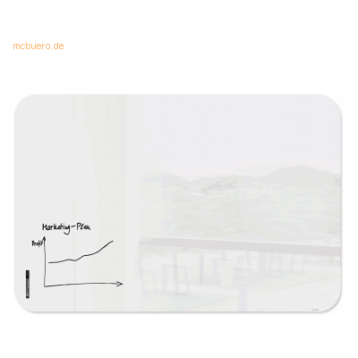 Sigel Glas-Whiteboard Artverum weiß abgerundete Ecken 1800x1200x10mm Sigel Glas-Whiteboard Artverum weiß abgerundete Ecken 1800x1200x10mm