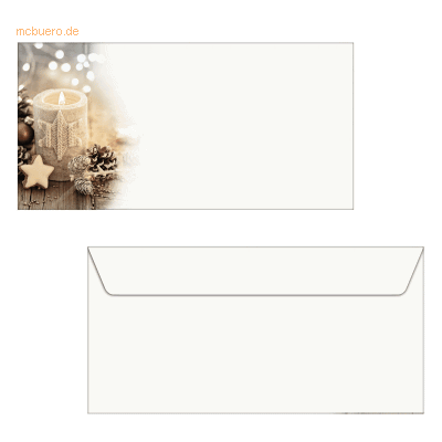 Sigel Weihnachtsumschlag DIN lang 90g 25 Stück Beige Christmas Candle Sigel Weihnachtsumschlag DIN lang 90g 25 Stück Beige Christmas Candle