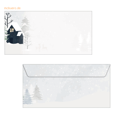 Sigel Weihnachtsumschlag DIN lang 90g 25 Stück Cozy Christmas Watercol Sigel Weihnachtsumschlag DIN lang 90g 25 Stück Cozy Christmas Watercol