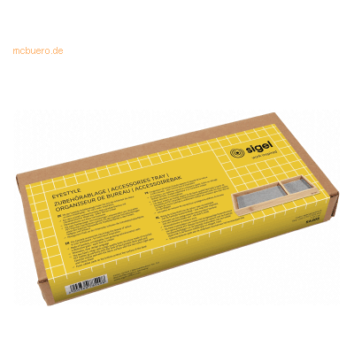 Sigel Zubehörablage Bambus 245x25x109mm Textileinleger hellgrau-schwar Sigel Zubehörablage Bambus 245x25x109mm Textileinleger hellgrau-schwar