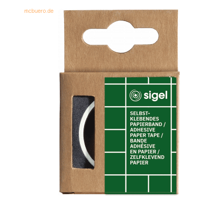 Sigel Masking Tape Klebeband auf Rolle Papier schwarz 10x16000x0,1mm Sigel Masking Tape Klebeband auf Rolle Papier schwarz 10x16000x0,1mm