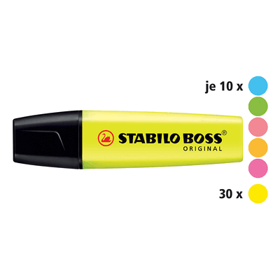 Stabilo Textmarker BOSS Warenpaket 80St Warenpaket 80 Stück/6 Farben Stabilo Textmarker BOSS Warenpaket 80St Warenpaket 80 Stück/6 Farben