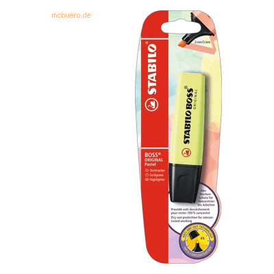10 x Stabilo Textmarker Boss Original Pastel Prise von Limette Blister 10 x Stabilo Textmarker Boss Original Pastel Prise von Limette Blister