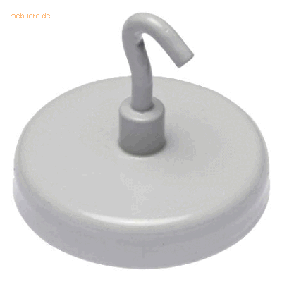 5 x Alco Hakenmagnet Metall 47mm TG 15000 g weiß 5 x Alco Hakenmagnet Metall 47mm TG 15000 g weiß