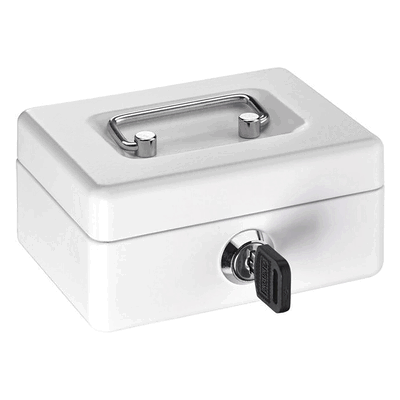 Alco Geldkassette Mini-Box Stahlblech mit Schloss 125x95x60mm weiß Alco Geldkassette Mini-Box Stahlblech mit Schloss 125x95x60mm weiß