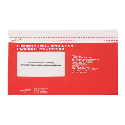 docuFIX Begleitpapiertaschen mit Aufdruck Lieferschein-Rechnung - Papi docuFIX Begleitpapiertaschen mit Aufdruck Lieferschein-Rechnung - Papi