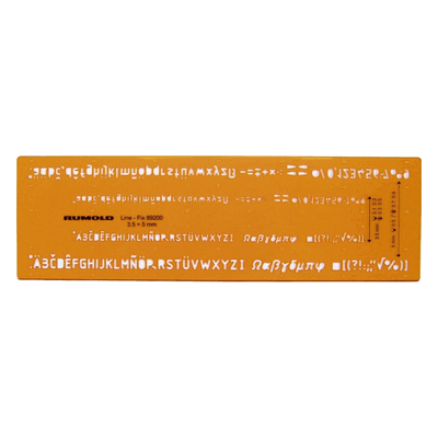 Rumold Schriftschablone - Schrifthöhe 0,35 mm und 0,5 mm. Rumold Schriftschablone - Schrifthöhe 0,35 mm und 0,5 mm.
