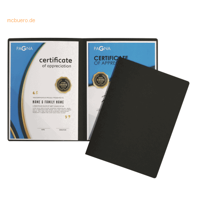 Pagna Präsentationsmappe - Satinierter Karton, 2 Dreiecktaschen, 310x227mm - Mappe Pagna Präsentationsmappe - Satinierter Karton, 2 Dreiecktaschen, 310x227mm - Mappe