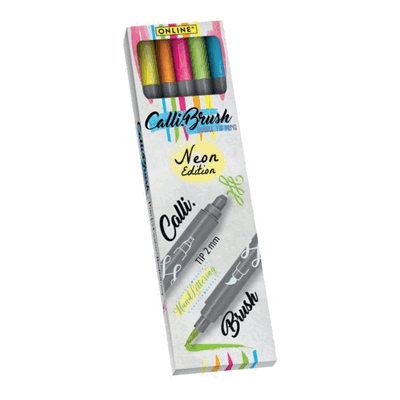 ONLINE Faserschreiber Calli.Brush Duo - neon Farben 5 Stück sortiert. ONLINE Faserschreiber Calli.Brush Duo - neon Farben 5 Stück sortiert.