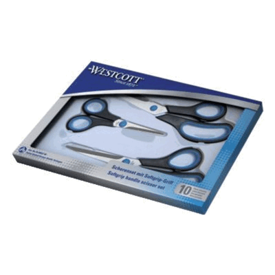 Westcott Schere Set - Edelstahl, Weiche Griffe, 3er Pack Westcott Schere Set - Edelstahl, Weiche Griffe, 3er Pack