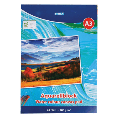Stylex Aquarellpapier - 24 Blätter - Hochwertig Stylex Aquarellpapier - 24 Blätter - Hochwertig