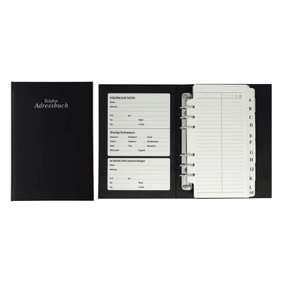 STYLEX Adress-Telefonringbuch A-Z - schwarz. STYLEX Adress-Telefonringbuch A-Z - schwarz.