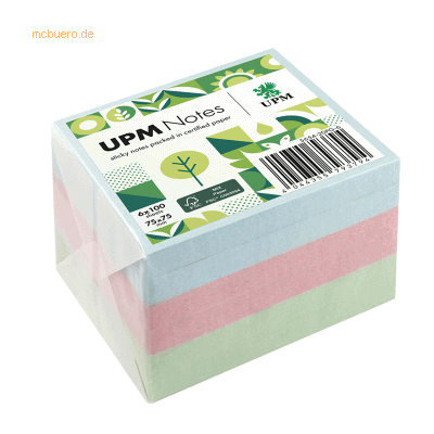 UPM Notes Haftnotiz 5654-20PG-6 Pastell 75x75mm 100 Blatt sortiert 6 S UPM Notes Haftnotiz 5654-20PG-6 Pastell 75x75mm 100 Blatt sortiert 6 S