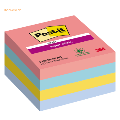 Post-it Haftnotiz Super Sticky 2028-SS-RBWC Rainbow sortiert 440 Blatt Post-it Haftnotiz Super Sticky 2028-SS-RBWC Rainbow sortiert 440 Blatt