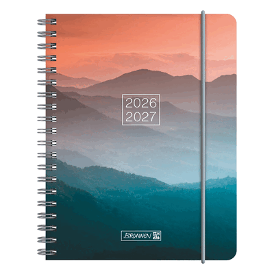 Brunnen Schülerkalender A6 1 Woche/2 Seiten Misty Sunset 2026/2027 Brunnen Schülerkalender A6 1 Woche/2 Seiten Misty Sunset 2026/2027