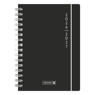 Brunnen Schülerkalender A5 1 Tag/Seite Plain Black 2026/2027 Brunnen Schülerkalender A5 1 Tag/Seite Plain Black 2026/2027