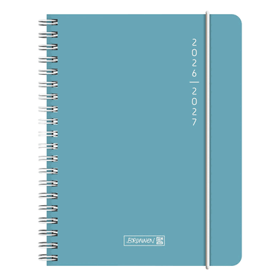 Brunnen Schülerkalender A6 1 Woche/2 Seiten Plain Blue 2026/2027 Brunnen Schülerkalender A6 1 Woche/2 Seiten Plain Blue 2026/2027