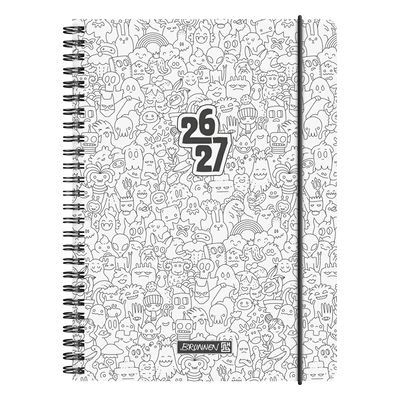 Brunnen Schülerkalender A5 1 Tag/Seite ZENart 2026/2027 Brunnen Schülerkalender A5 1 Tag/Seite ZENart 2026/2027