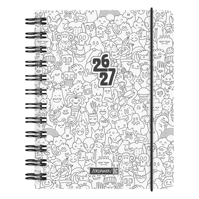 Brunnen Schülerkalender A6 1 Tag/Seite ZENart 2026/2027 Brunnen Schülerkalender A6 1 Tag/Seite ZENart 2026/2027