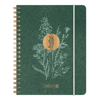 Brunnen Schülerkalender A6 1 Woche/2 Seiten Botanical 2026/2027 Brunnen Schülerkalender A6 1 Woche/2 Seiten Botanical 2026/2027