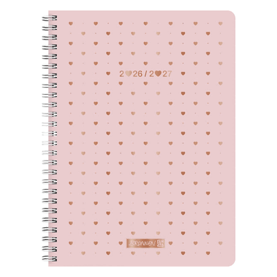 Brunnen Schülerkalender A5 1 Woche/2 Seiten Pretty Pink 2026/2027 Brunnen Schülerkalender A5 1 Woche/2 Seiten Pretty Pink 2026/2027