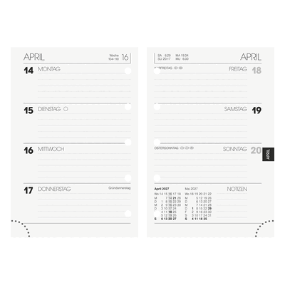 Brunnen Wochenkalendarium 723 für Ringbuch-Kalender 7,6x11,2cm 1 Woche Brunnen Wochenkalendarium 723 für Ringbuch-Kalender 7,6x11,2cm 1 Woche