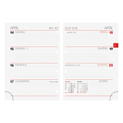 Brunnen Kalendereinlage 731 für Ringbuch-Kalender 10x14cm 1 Woche/2 Se Brunnen Kalendereinlage 731 für Ringbuch-Kalender 10x14cm 1 Woche/2 Se