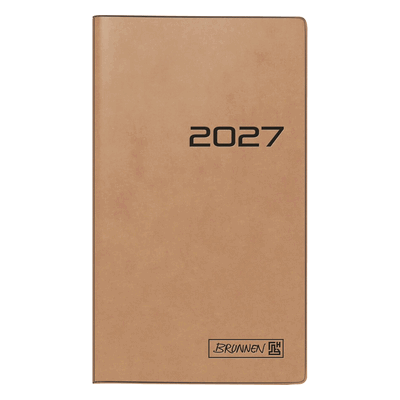 Brunnen Taschenkalender 758 8,7x15,3cm 1 Woche/Seite Karton braun 2027 Brunnen Taschenkalender 758 8,7x15,3cm 1 Woche/Seite Karton braun 2027