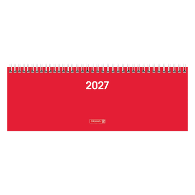 Brunnen Querkalender 772 29,7x10,5cm Karton-Umschlag rot 2027 Brunnen Querkalender 772 29,7x10,5cm Karton-Umschlag rot 2027