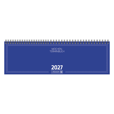 Brunnen Querkalender 774 32,6x10,2cm 1 Woche/2 Seiten Karton blau 2027 Brunnen Querkalender 774 32,6x10,2cm 1 Woche/2 Seiten Karton blau 2027