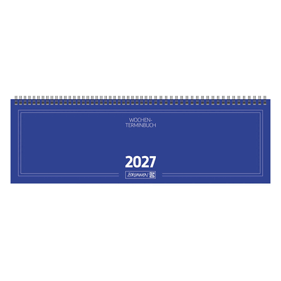 Brunnen Querkalender 775 42x13,7cm 1 Woche/2 Seiten Karton blau 2027 Brunnen Querkalender 775 42x13,7cm 1 Woche/2 Seiten Karton blau 2027