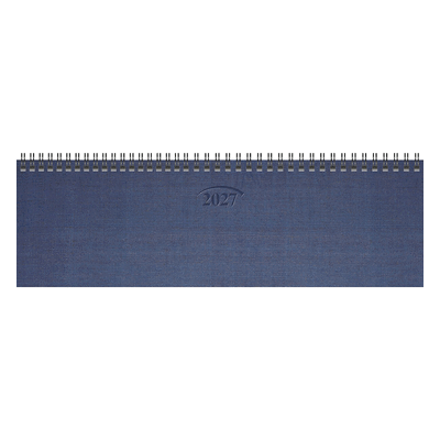 Brunnen Querkalender 777 32,6x10,2cm 1 Woche/2 Seiten Karton blau 2027 Brunnen Querkalender 777 32,6x10,2cm 1 Woche/2 Seiten Karton blau 2027