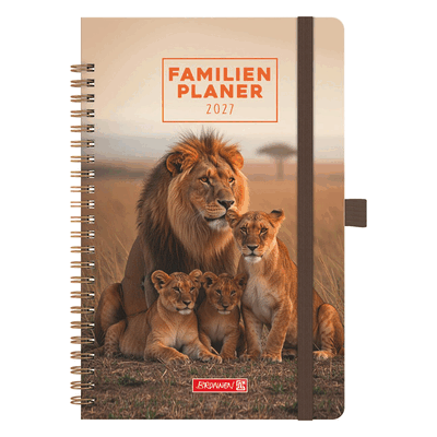Brunnen Familienplaner A5 1 Woche/2 Seiten Grafik-Einband Lions 2027 Brunnen Familienplaner A5 1 Woche/2 Seiten Grafik-Einband Lions 2027