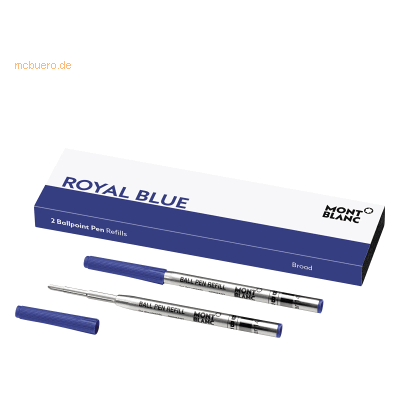 Montblanc Kugelschreibermine Royal Blue 128215 B blau 2 Stück Montblanc Kugelschreibermine Royal Blue 128215 B blau 2 Stück