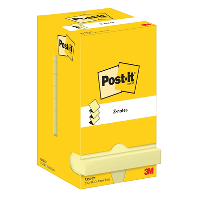 Post-it Haftnotiz Super Sticky Z-Notes 100 Blatt kanariengelb VE=12 Bl Post-it Haftnotiz Super Sticky Z-Notes 100 Blatt kanariengelb VE=12 Bl