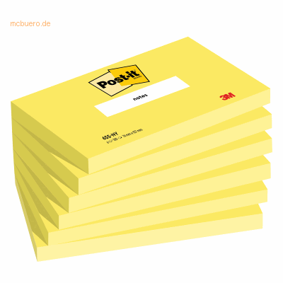 Post-it Haftnotiz Notes 655-NY 127x76mm neonge 6x100 Blatt Post-it Haftnotiz Notes 655-NY 127x76mm neonge 6x100 Blatt
