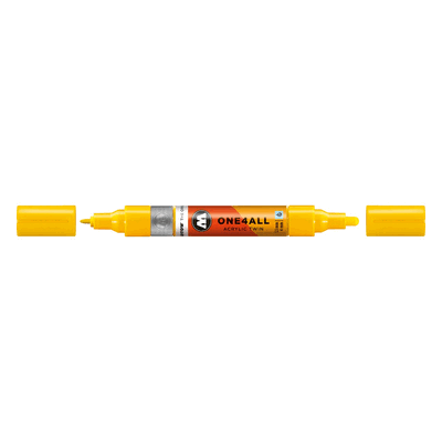 Molotow Acrylmarker One4All Twin 1,5mm/4mm signalgelb Molotow Acrylmarker One4All Twin 1,5mm/4mm signalgelb